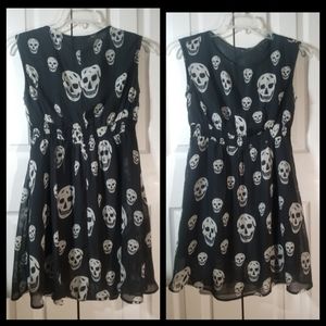 sourpuss organza skull dress